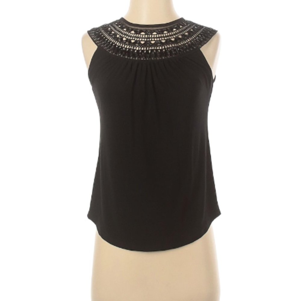 WHBM Beaded Sleeveless Blouse